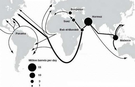 제 2 장미 중경제패권과동아시아에너지 환경질서 65 자료 : EIA (http://www.eia.gov/todayinenergy/detail.cfm?id=330) < 그림 7> 석유수송의주요병목지역 중국의에너지협력은다자관계를중심으로도활발히진행되고있다.