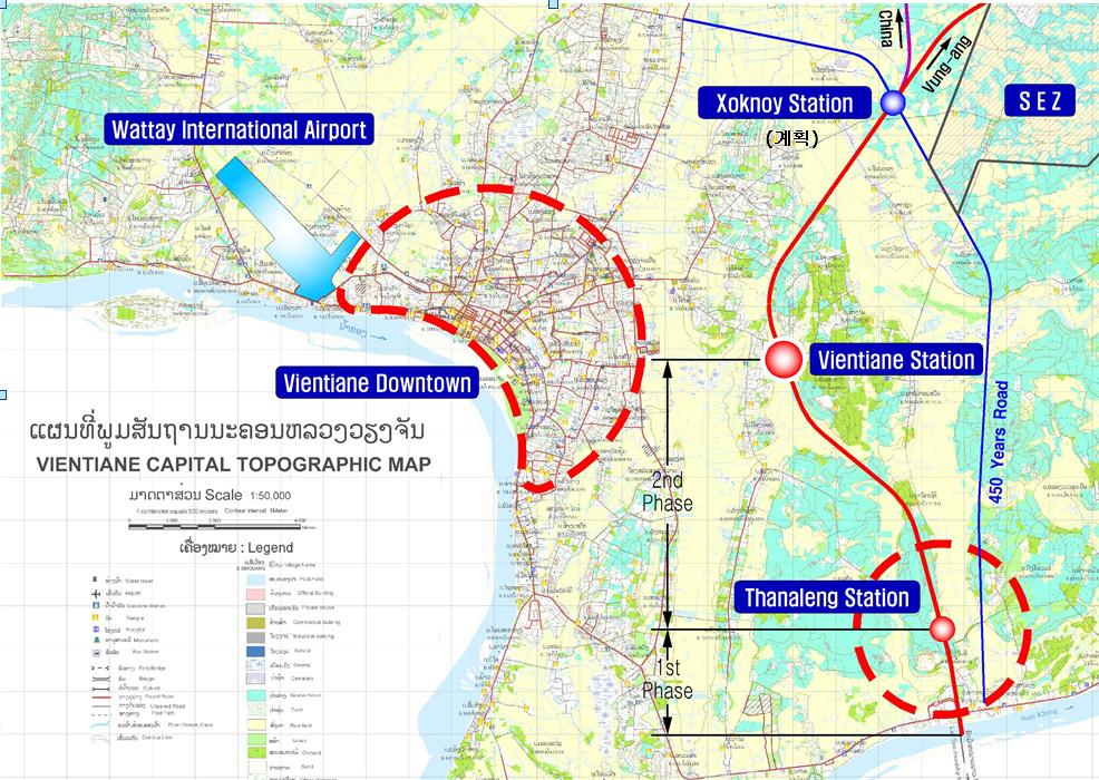 제3장 비엔티안 교통과 대중교통 현황 및 계획 41 이며, 이후 비엔티안역과 주변에 대한 복합역사 건설 등을 시행할 수 있다.