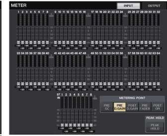 미터 여기에서는, 모든채널의입출력레벨미터를표시하는 METER 화면에대한사용법에대해서설명하겠습니다.