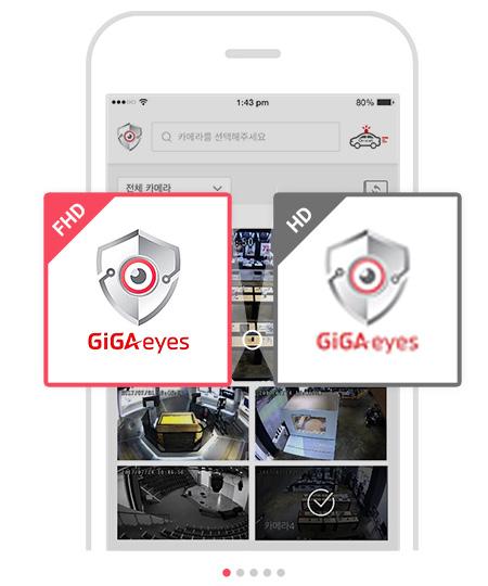 GiGAeyes는 카메라로부터 수집되는 Full HD 영상을 KT플랫폼에