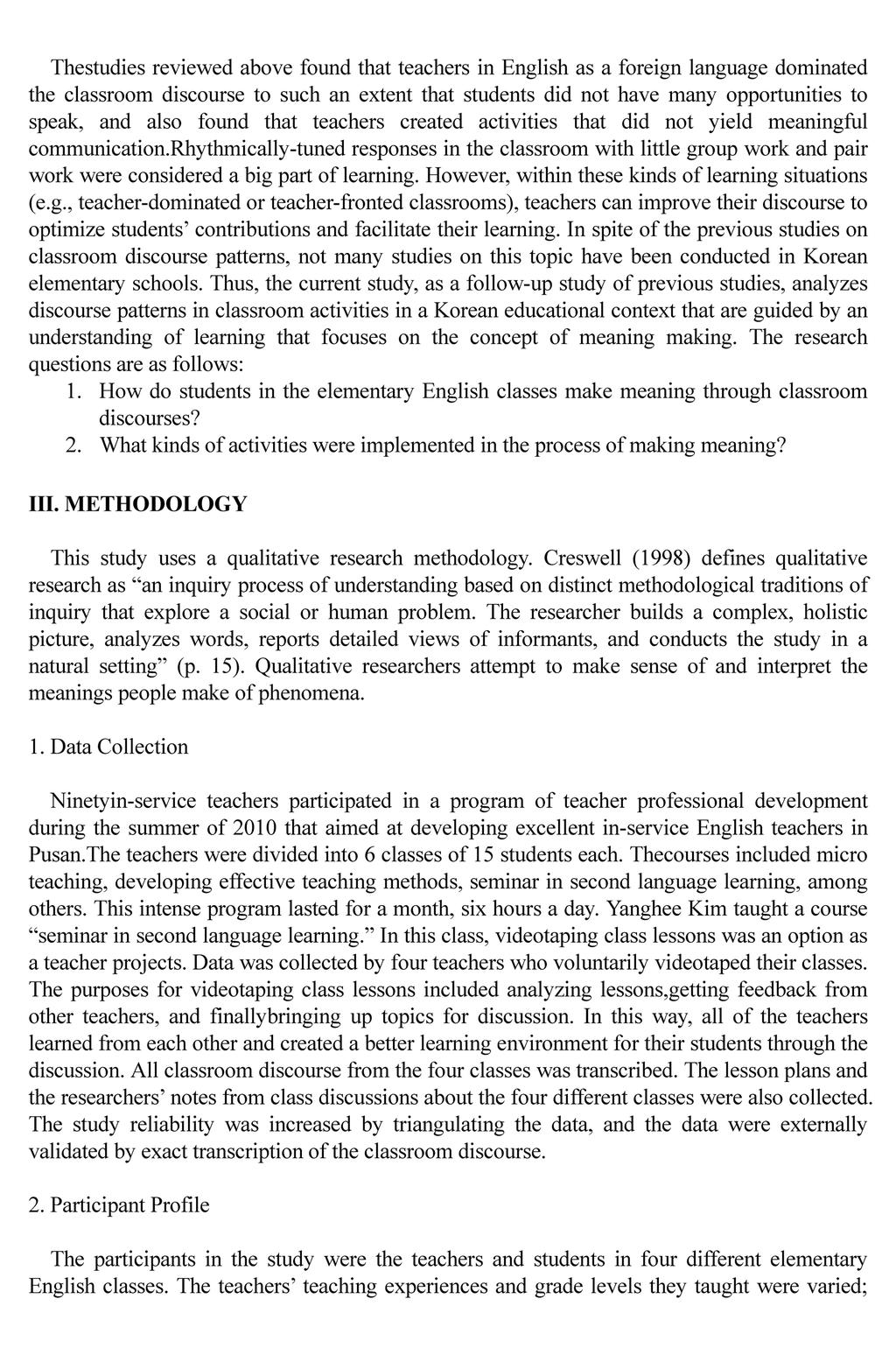 Examples of L2 Meaning Making in Elementary