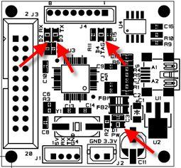 이러한단점을해결하고자 JTAG 신호선중에서사용하는신호선만 2mm 피치의커넥터로모아둔커넥터가 J4 입니다.