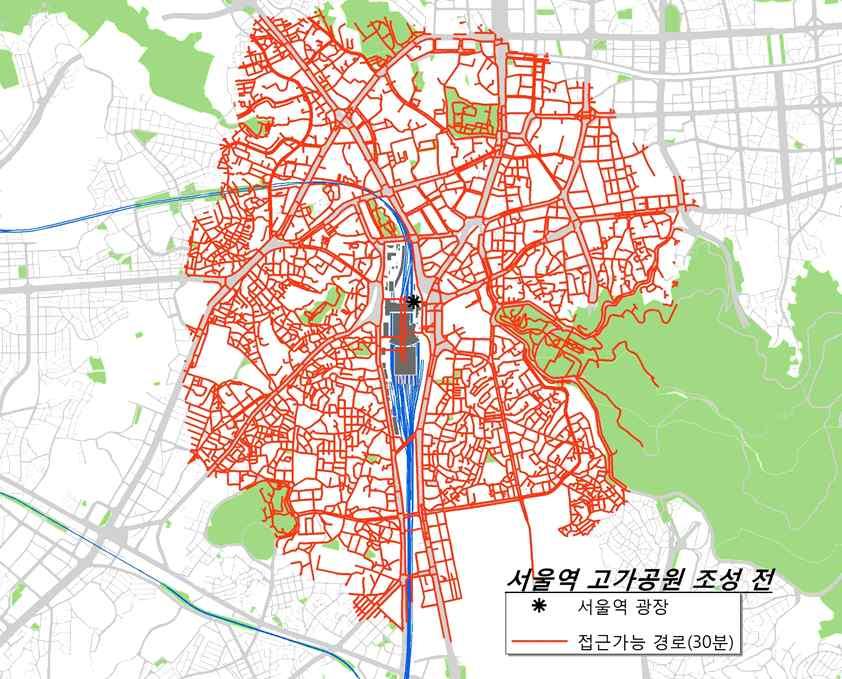 Analysis of Seoul Station Overpass Pedestrianization Project s Influence on Walking Accessibility and Floating Population Movement Patterns in the Surrounding Area 서울역주변 10, 20,