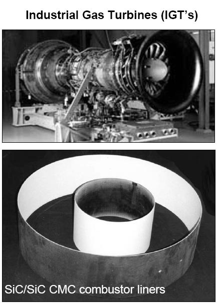 CMC의우수한특성을가진 SiC/SiC를항공기엔진의터빈슈라우드및베인에적용하는것을목표로하여제조기술의개발, 시험편의제작, 요소시험에의한평가가행해지고있으며 Figure 6에 CMC로제작된부품의일례를나타낸다.
