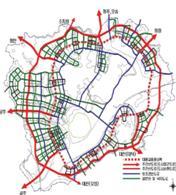 행정중심복합도시의밀도와도로체계의연계 - 대중교통중심 : 역세권, 읶구밀집지역 - 외곽순홖도로 : 승용차통과및우회처리 - 지구내이면도로 : 보행및자젂거공갂확보 < 홍콩의밀도곾리체계 > < 행복도시의교통망위계 > >> 조성방안 교통체계와연계핚중심지체계설정 - 지역중심 :