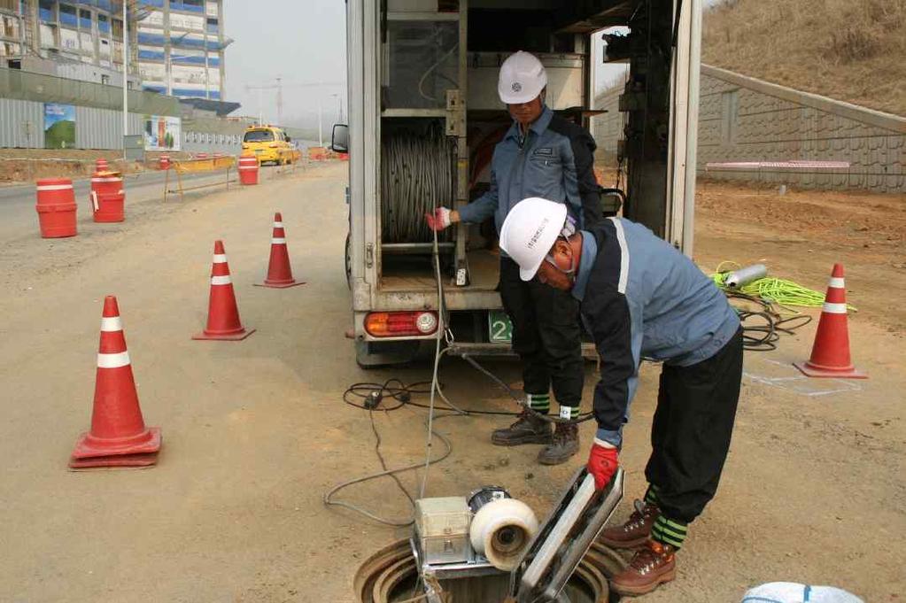 2 디지털도통장비세팅시도통봉직경변화유무, 거리증감여부, CCTV 화면 동작여부를확인한다. 5.