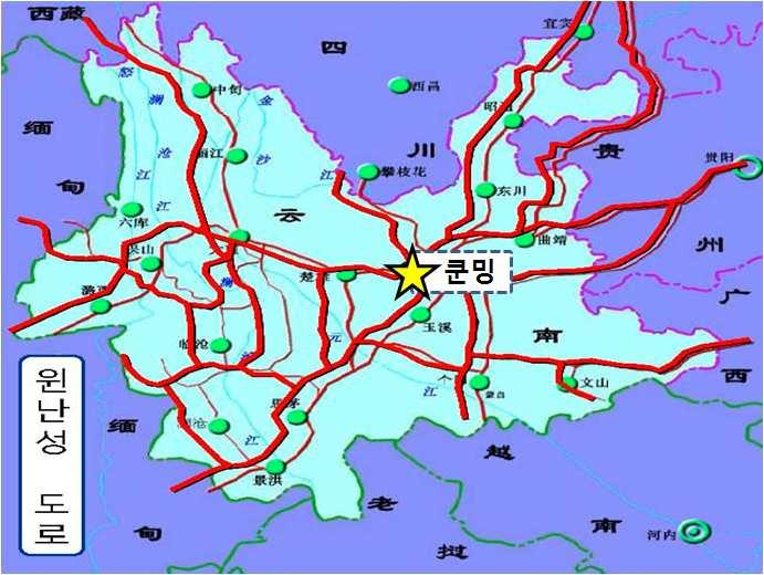 제3장 주강지역 물류현황 및 실태분석 53 <표 3-4> 윈난성 화물자동차 보유량 추이 (2005-2009) (단위 : 대, %) 지역 2005 2006 2007 2008 2009 연평균 증가율(%) 윈난성 260,208 279,565 278,563 320,293 382,847 10.