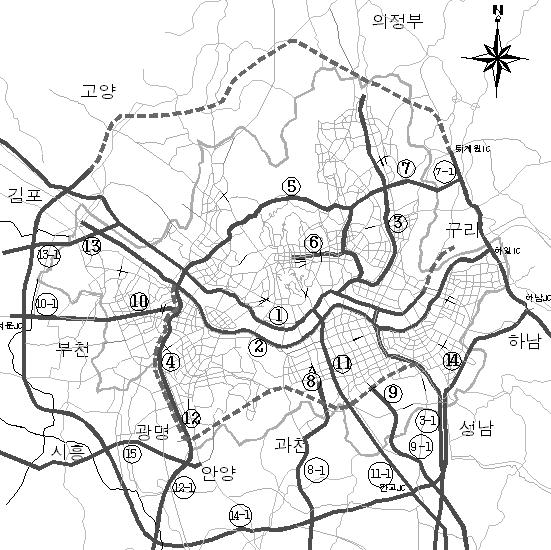 48 2020 서울도시기본계획 서울시에서건설한도시고속도로와한국도로공사가건설한고속국도와의연계가유기적으로이루어지지못하고있으며,
