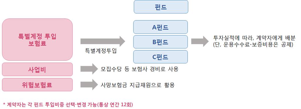 그리고일반계정으로운용되는보험상품의경우매년또는매월자산을평가하지만특별계정으로운용되는변액보험은매일자산평가및결산을하게된다. 자료 : KB 금융지주경영연구소 (2012. 6.