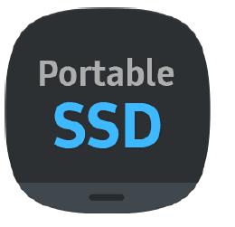 1. Samsung Portable SSD 소프트웨어실행 바탕화면에서 Samsung Portable SSD 응용프로그램아이콘을선택합니다. * Samsung Portable SSD 소프트웨어는기기 ( 드라이버 ) 를활성화하지않고작동할수없습니다. Samsung Portable SSD 소프트웨어아이콘 2.