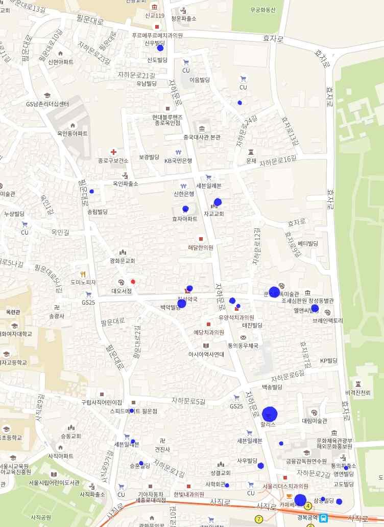 (3) 낮은프랜차이즈비율 : 연남동, 서촌 그림 2-27 서촌카페증감및프랜차이즈비율그림 2-28 연남동카페증감및프랜차이즈비율 * 자료 : 통계청 : 36 개생활업종중카페데이터참고저자재정리