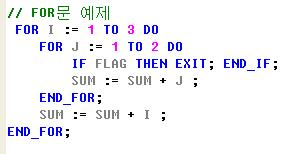 (3) 반복문 - 명령문의그룹이반복적으로수행 (a) FOR 문 1)