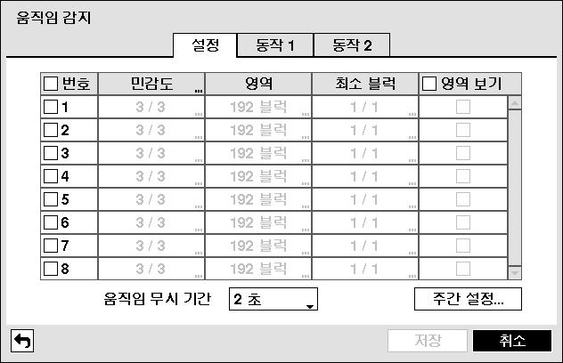 디지털비디오레코더 알림 : 알람-인이벤트발생시 메일, 모뎀, 랜1~5, 경고창 등을통해알리도록설정합니다. 단, 메일, 모뎀, 랜기능을사용할경우에한해서만알림기능이실행됩니다. 메일 : 이벤트발생시설정된이메일주소로이벤트발생사실을통보합니다. 모뎀 : 설정된전화번호로전화를걸어이벤트발생사실을통보합니다.