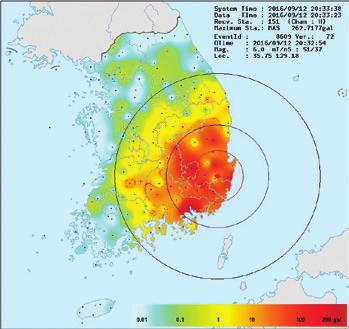 0 이상대규모지진의대국민조기경보서비스가시작되었고, 경주및포항지진이발생했을당시각각 26초, 19초안에조기경보를효과적으로발령하였다. 경주지진이후대국민긴급재난문자 서비스가개선되어포항지진의경우대전이북지역에서는지진파보다먼저재난문자를받을수있었다.