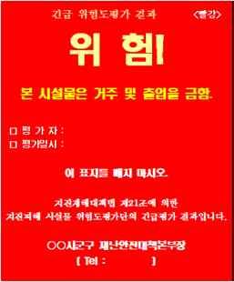 붕괴된건물내인명구조를위한가용수단을동원한긴급구조와구급시행 -