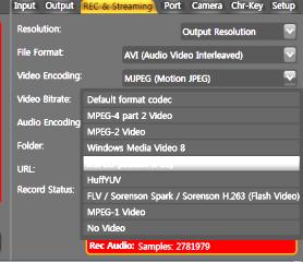 1920 * 1080, 1280 * 720, 960 * 540 640 * 360, 320 * 180 의 5 가지를선택가능합니다. File Format 설정 비디오파일형식 MP4, MXF, DVD, ASF, AVI, MKV 의 6 종류를선택할수있습니다.