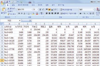 별도의종 횡단도편집기능지원