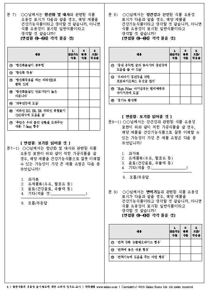 일반식품의유용성표시