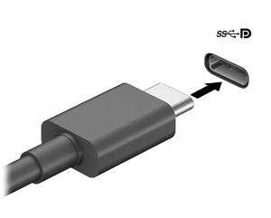 1. USB Type-C 케이블의한쪽끝을컴퓨터의 USB SuperSpeed 및 DisplayPort 에연결합니다. 2. 케이블의다른쪽끝을외부 DisplayPort 장치에연결합니다. 3. f1 키를누르면다음 4개디스플레이상태로컴퓨터화면이미지가번갈아나타납니다. PC 화면만 : 컴퓨터에서만화면이미지를봅니다. 복제 : 컴퓨터와외부장치모두에서동시에화면이미지를봅니다.