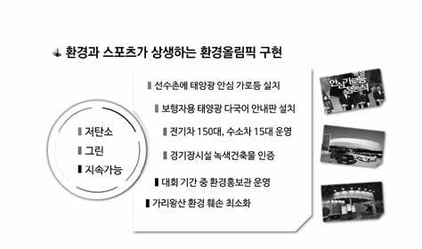 이외에도우리나라동계스포츠의저변확대는물론 ICT 문화 환경올림픽을실현하였고우리나라동계스포츠시설의확충과관광인프라를확충하고홍보하는효과가있었다.