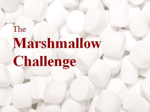 융합적사고 Marshmallow Challenge 김재기 마시멜로챌린지는마시멜로와스파게티면, 그리고몇몇추가된준비물만을이용해가장높은구조물을세우고유지시키는게임이다.