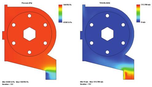 Isotropic 0.38W(m K) 10um, 100um, 1mm (a) Basic design (b) Optimization design Fig 1. Pressure and velocity 3.