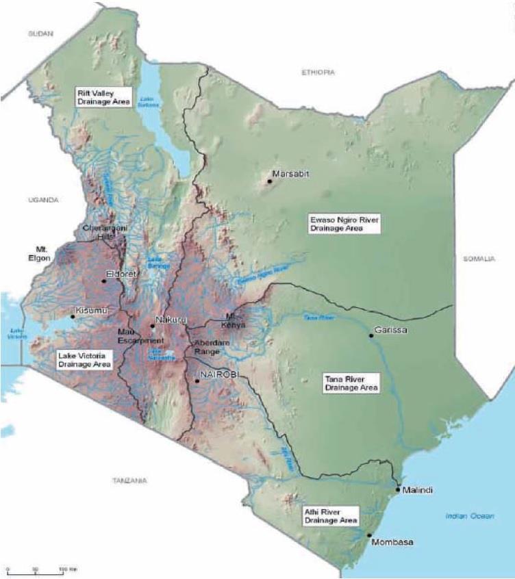 신재생에너지별현황및유망도ㅇ수력 - 현재케냐의수력발전비중은약 44% 로매우높음 - 수력발전의대부분은 Tana 강분지에위치한 5개발전소 (Kindaruma, Gitaru, Kamburu, Masinga, Kiambere) 와 Turkwel Gorge 발전소, Sondu Miriu 발전소로부터생산됨 -
