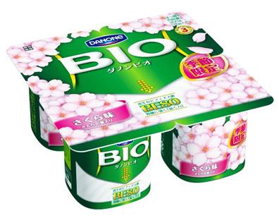 발효유 2015년 3월 23일 용 량 75g x 4 일본, 다논재팬 BIO < 벚꽃맛 > 비피더스균 BE80 를함유한 다논비오 시리즈의신제품.
