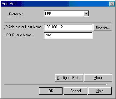 3 Windows 드라이버사용법 5 [Host name or IP Address] 에