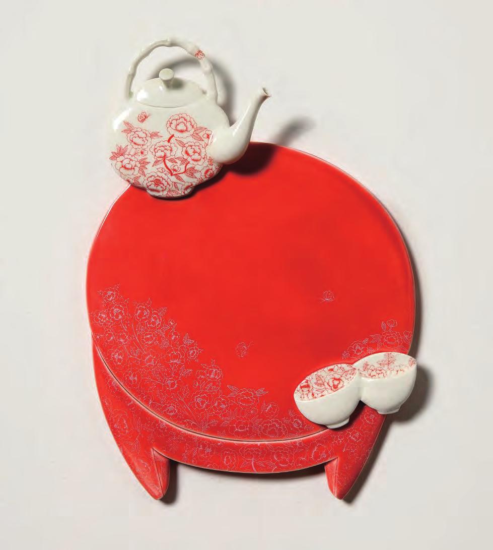 신동원, tea time, porcelain, 33 45cm, 2012 듣다 한분야에서대가가된다는것은지극한땀과지난한인고의시간을내포한다.