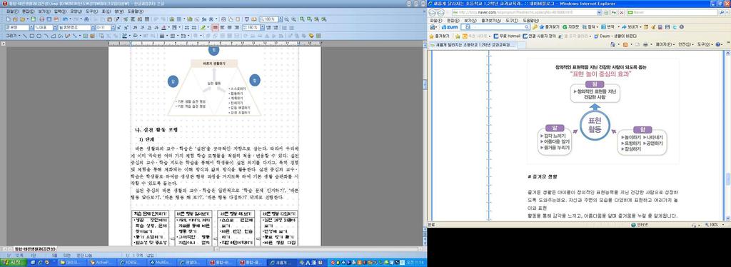 초등통합교과마이크로티칭종합및액션플래닝 나.