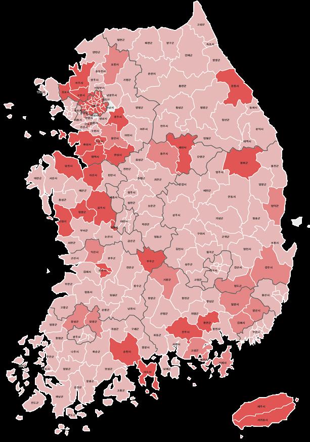 03 옴부즈만과 중소기업 3. 블랙박스를 열어! 기업중심플랫폼 보기나 지도에서 선택하면 해당 지역의 단위규제별 규제 정도를 강화, 보통, 완 지역 간 규제의 차이를 한눈에! 규제지도&나침반 화 3단계의 신호등 형태로 확인할 수 있게 했으며, 타 지역 간 비교도 가능하 도록 했다.