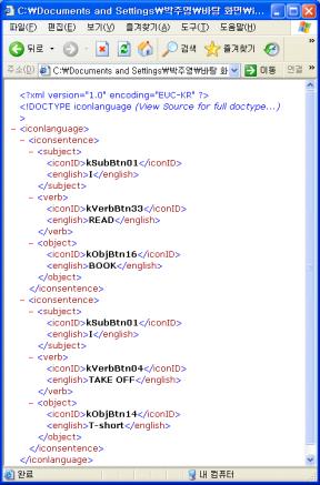 47 < 그림 5-11> 과같은아이콘을선택후 XML 문서로추가버튼 (Add) 을누 른후저장버튼 (Save) 을누르면 < 그림 5-12>