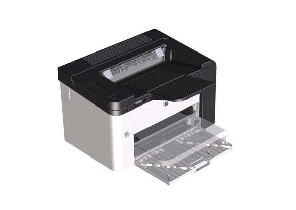 제품보기 앞면및좌측면보기 그림 1-1 HP LaserJet Professional P1560 및 P1600 프린터시리즈 1 2 7 3 4 6