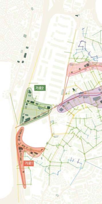 제 4 장경리단길의물리적환경변화 그림 47 공간과통합도를고려한경리단길가로의분화