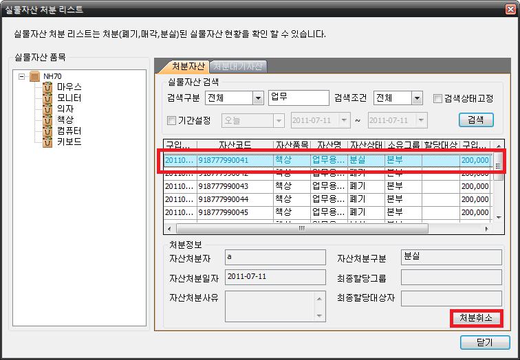 폐기등의상태관리기능제공 OA 자산의구매에서폐기까지의프로세스체계를통하여