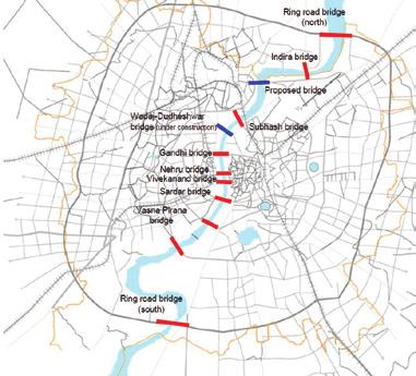 7 BRT 노선도 (2008 년 ) 아메다바드도시공사경계강 : 호수주요교차로주요 BRT 정류장기차정류장 30MT 40MT 36MT 60MT 24MT 24MT