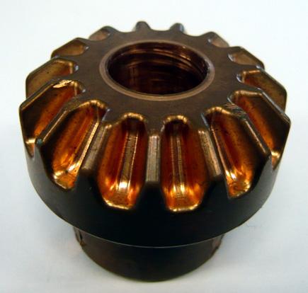 Table 4 Measured single pitch errors and grades Single pitch error Fig. 7 Copper bevel gear machined by WIA-V50 under the machining condition 1(Copper electrode) 3.
