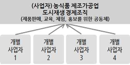 ) 들에게공간을지원해주고도시재생경제조직을통해규모의경제를형성하는모델 장인들은각자의작업장에서개별상품을생산후개별판매하거나공동브랜드를형성하여개별또는공동판매장에서판매 주민교육형 장인지원형 (2) 건설업비즈니스모델도시재생지원센터를중심으로건축설계사무소, 디자인회사, 시공사및주택관리사등전문가협력을통해집수리, 주택관리등에대한주민교육을진행하고,