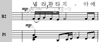 26. 다섯잇단음표이상만들기눈솔 31 쪽 Nwc 에서 3 잇단음표또는 6 잇단음표는만들기가쉽다. 같은음표 3 개또는 6 개를만든다음드래그해서단축키 (Ctrl+T) 또는툴 bar 에있는아이콘을누르면된다. 그런데다섯잇단음표나일곱, 여덟,... 등은만드는기능이없다. 차선책으로이렇게해본다. 예로다섯잇단음표를만들어보자.