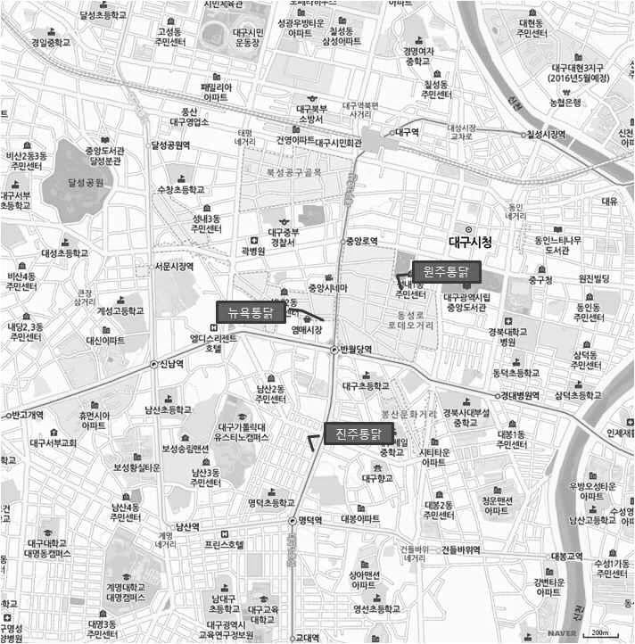 제 6 장대구치맥페스티벌의향후추진방향 < 그림 6-2> 대구 3 대통닭집위치