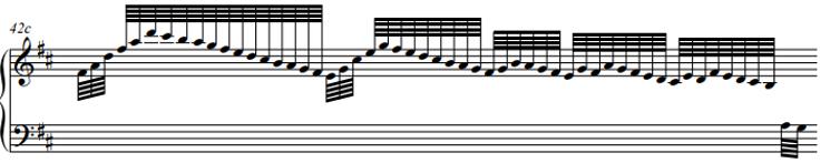 3 에서만등장하는데길이도짧고단순한형태이다 ( 왼손의지속화음반주위에서겹부점리듬의 4음하행음형이단순히상행으로이동반복한다 ).