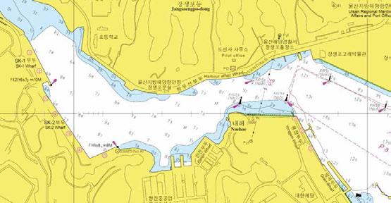 어선충돌사건 동방파제안전거리 입항 : cable 출항 : 2 cables 감속시작 ❷