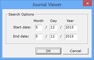 1) Enable Journal 를체크한후에, Journal Viewer 버튼을클릭하여실행하십시오.