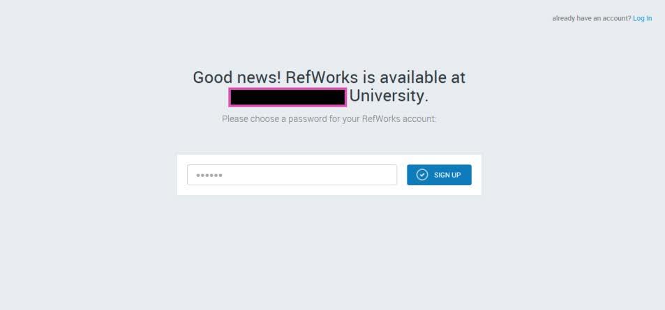 . New RefWorks 계정만들기 계정정보입력.