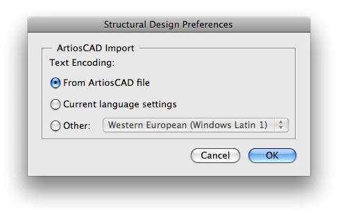 중국 시스템에서 독일 구조 디자인 파일을 열려고 하지 않는다면 올바른 결과가 산출됩니다. 이것이 사실이 면 MAC의 경우 Illustrator > 기본 설정 > Esko > 구조 디자인 기본 설정...에서, PC에서는 파일 > 기본 설 정 > Esko > 구조 디자인 기본 설정...에서 텍스트 인코딩을 재정의할 수 있습니다.