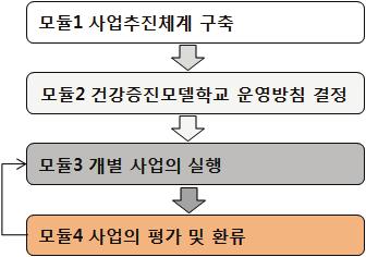 [ 그림 1] 건강증진학교사업의수행절차 Tip.