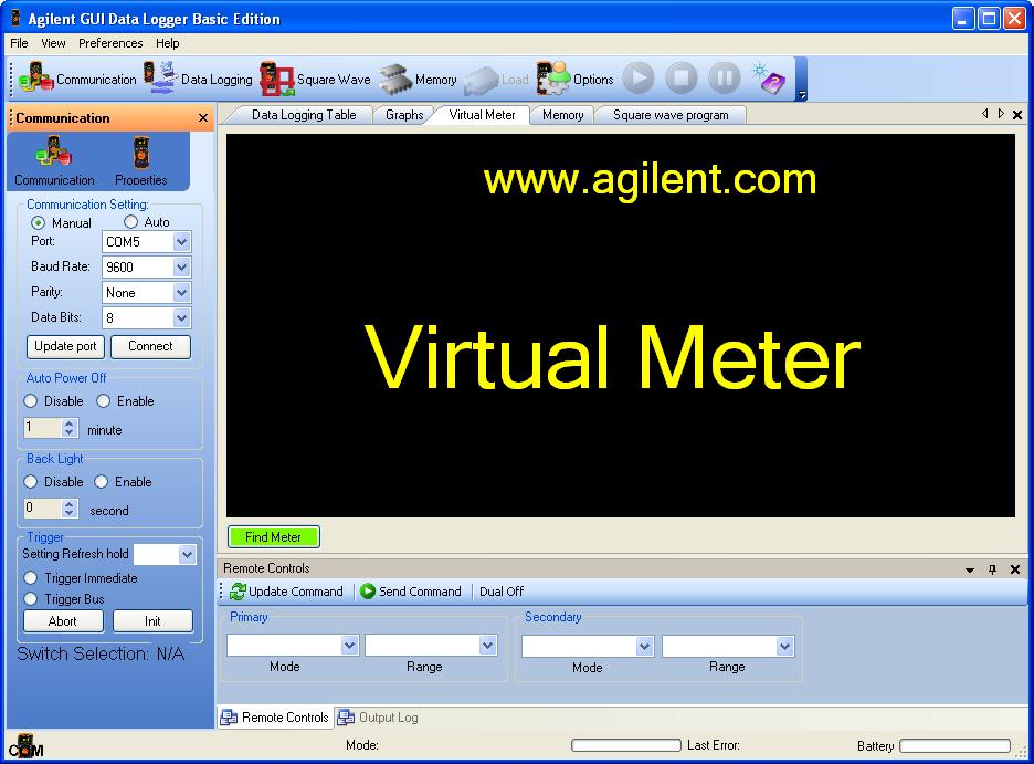 1 IR 통신링크와 Agilent GUI Data ger 소프트웨어에대한자세한내용은 Agilent GUI Data ger 소프트웨어도움말과빠른시작안내서를참조하십시오.
