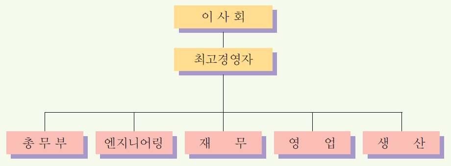 조직구조의유형 : 기능별조직구조 기능별전문화가능