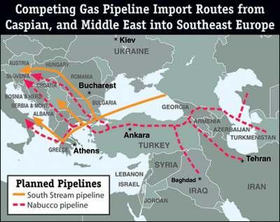 Nabucco 파이프라인과사우스스트림(South Stream) 자료 : http://infognomonpolitics.blogspot.